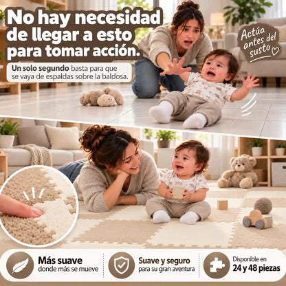 Alfombra rompecabezas de felpa de 24 o 48 unidades.🤩😱